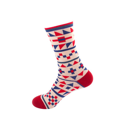 Whimsical Cotton Skate Socks: A Funky Fusion of European and American Vibes