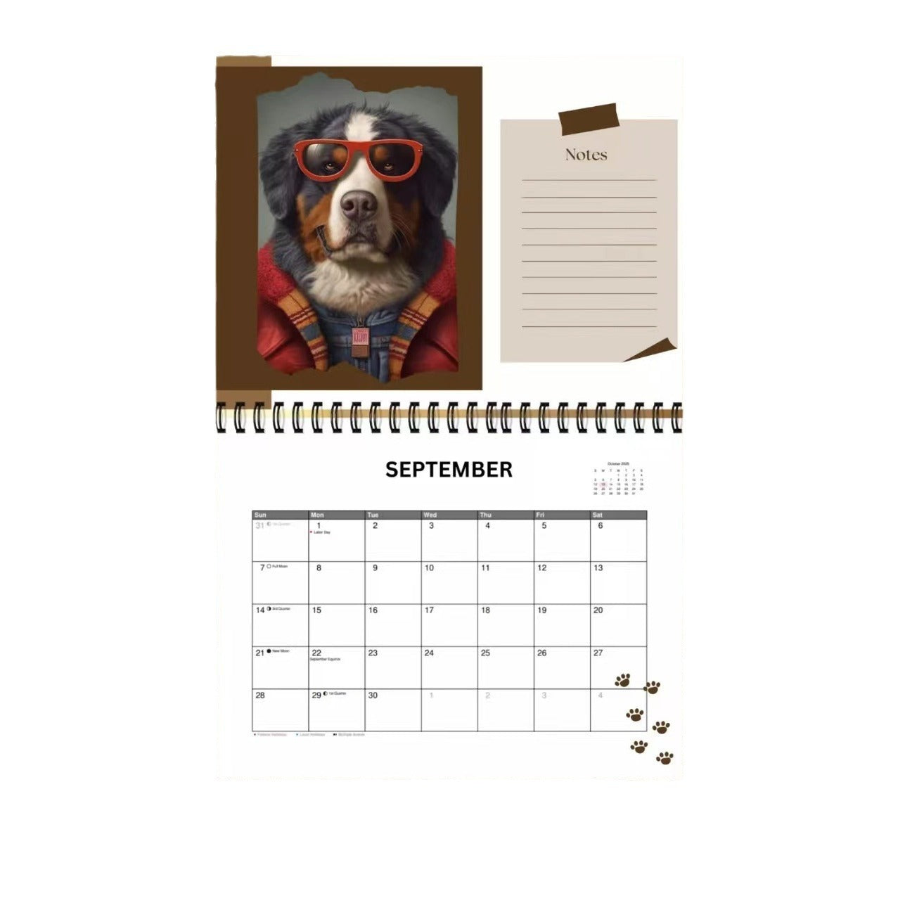 Spiral Wall Calendar for Dog Enthusiasts