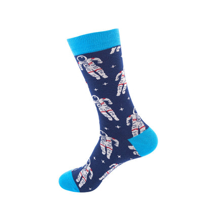 Whimsical Cotton Skate Socks: A Funky Fusion of European and American Vibes