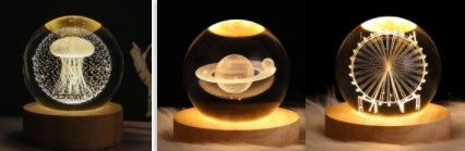 Starlit Fantasy Projector: Whimsical Crystal Ball Night Light for Dreamy Décor and Delightful Gift Giving