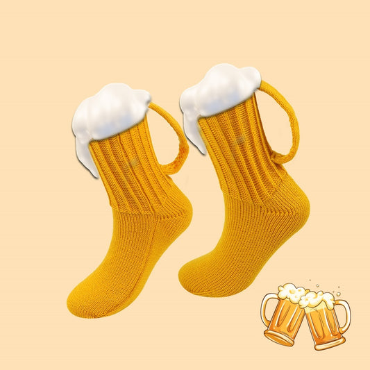 Whimsical 3D Colorful Beer Mug Socks - Cozy Unisex Long Tube Winter Delight  

Get ready to elevate your sock game with our Whimsical 3D Colorful Beer Mug Socks! Each step brings a bubbly burst of joy, crafted from snuggly 100% polyester to keep your