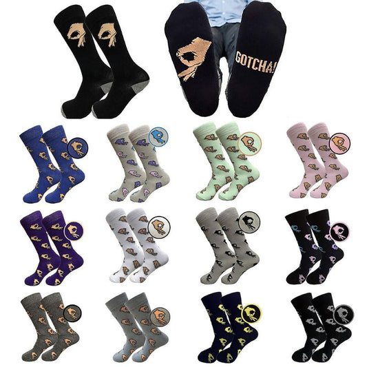 Cheerful Cotton Socks with Thumbs-Up Design  

Step into a world of whimsy with our Cheerful Cotton Socks featuring a delightful Thumbs-Up Design! These socks are not just accessories; they’re your feet's new best friends, bursting with personality and