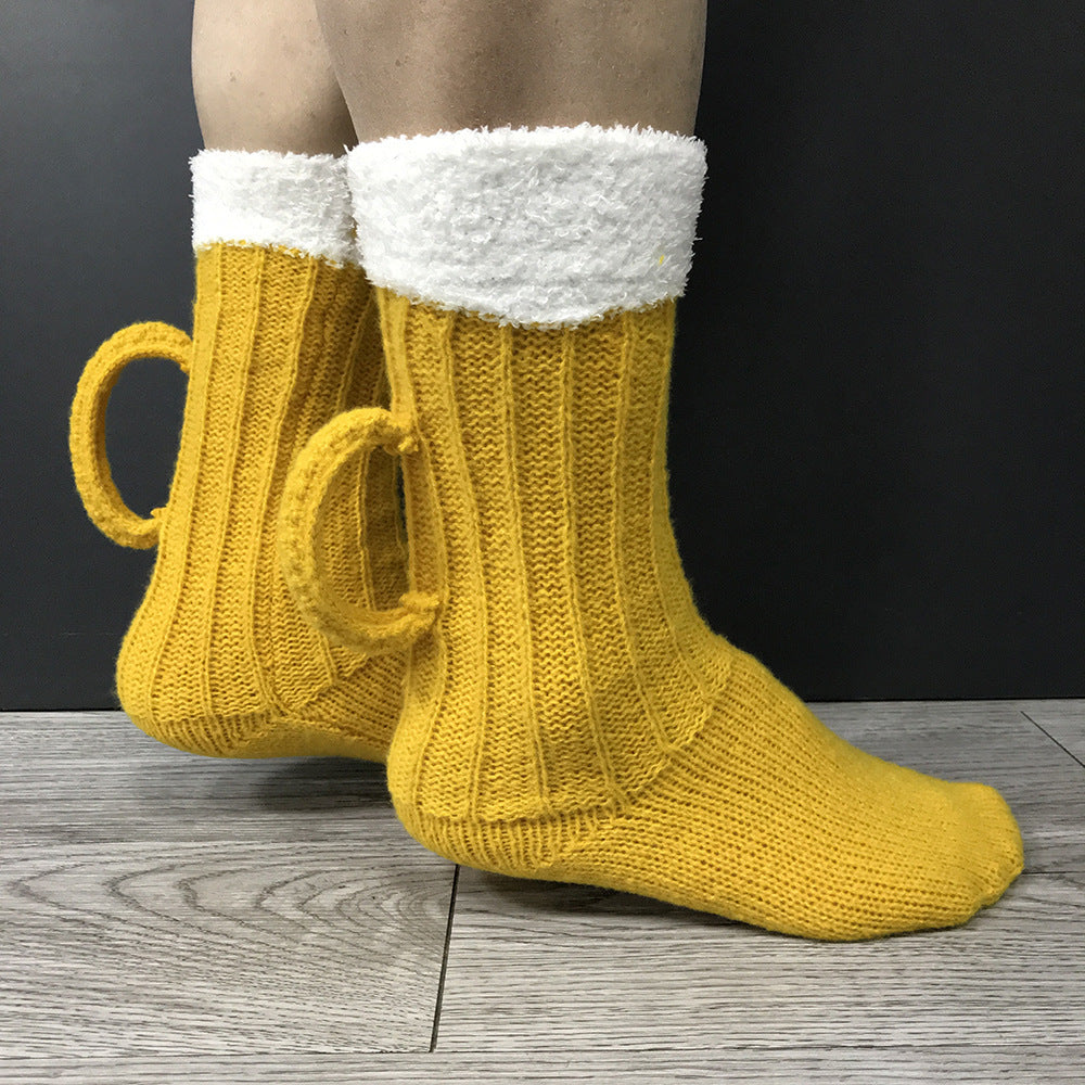 Whimsical 3D Colorful Beer Mug Socks - Cozy Unisex Long Tube Winter Delight  

Get ready to elevate your sock game with our Whimsical 3D Colorful Beer Mug Socks! Each step brings a bubbly burst of joy, crafted from snuggly 100% polyester to keep your