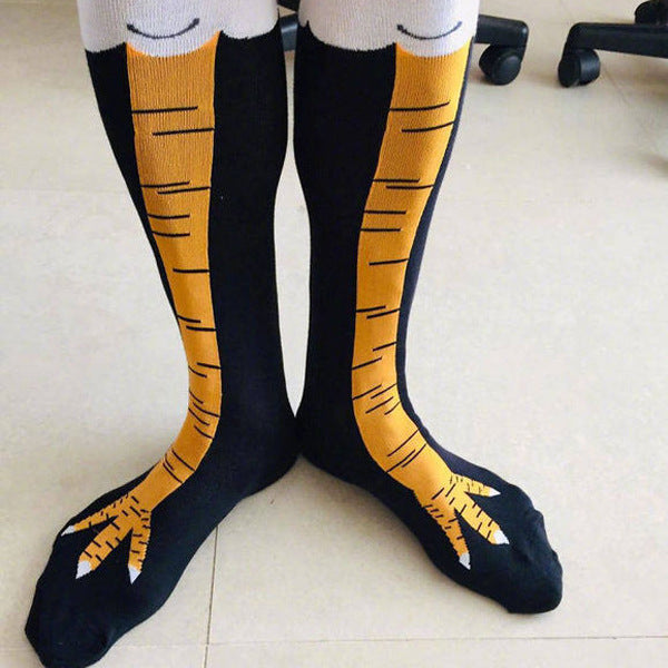 Whimsical Chicken Knee Socks for Playful Fashion Fun