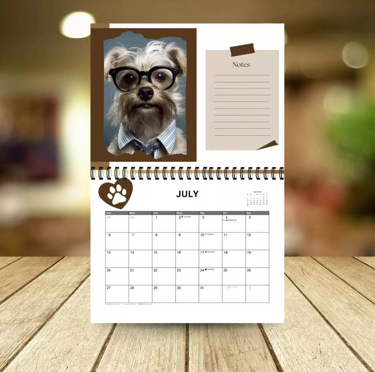 Spiral Wall Calendar for Dog Enthusiasts