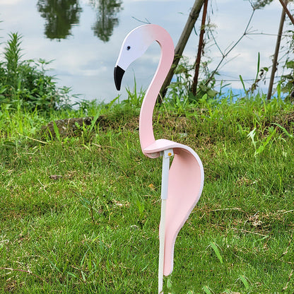 Whimsical Swirl Flamingo Rotating Bird Decor for Beach, Garden, and Parties