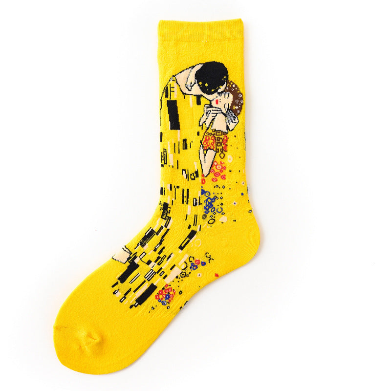 Whimsical World Oil Painting Socks for Men  

Step into a quirky canvas of fun with our Whimsical World Oil Painting Socks! Each pair is a playful masterpiece, bringing a splash of creativity to your wardrobe. Crafted for comfort, they wrap your feet in