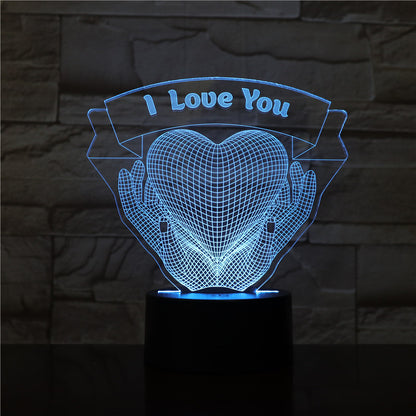 Whimsical 3D Heart Hands Glow Lamp – A Delightful Valentine’s Day Treasure with Touch & Remote Wonder!