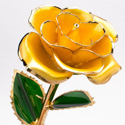 Radiant Romance: Dazzling 24K Gold-Plated Rose in a Charming Gift Box – Perfect for Celebrating Life’s Sweet Moments!