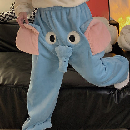 Whimsical Elephant Adventure Cozy Pajama Set for Women