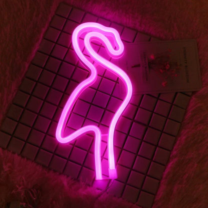 Neon Flamingo Battery-Operated Decorative Light