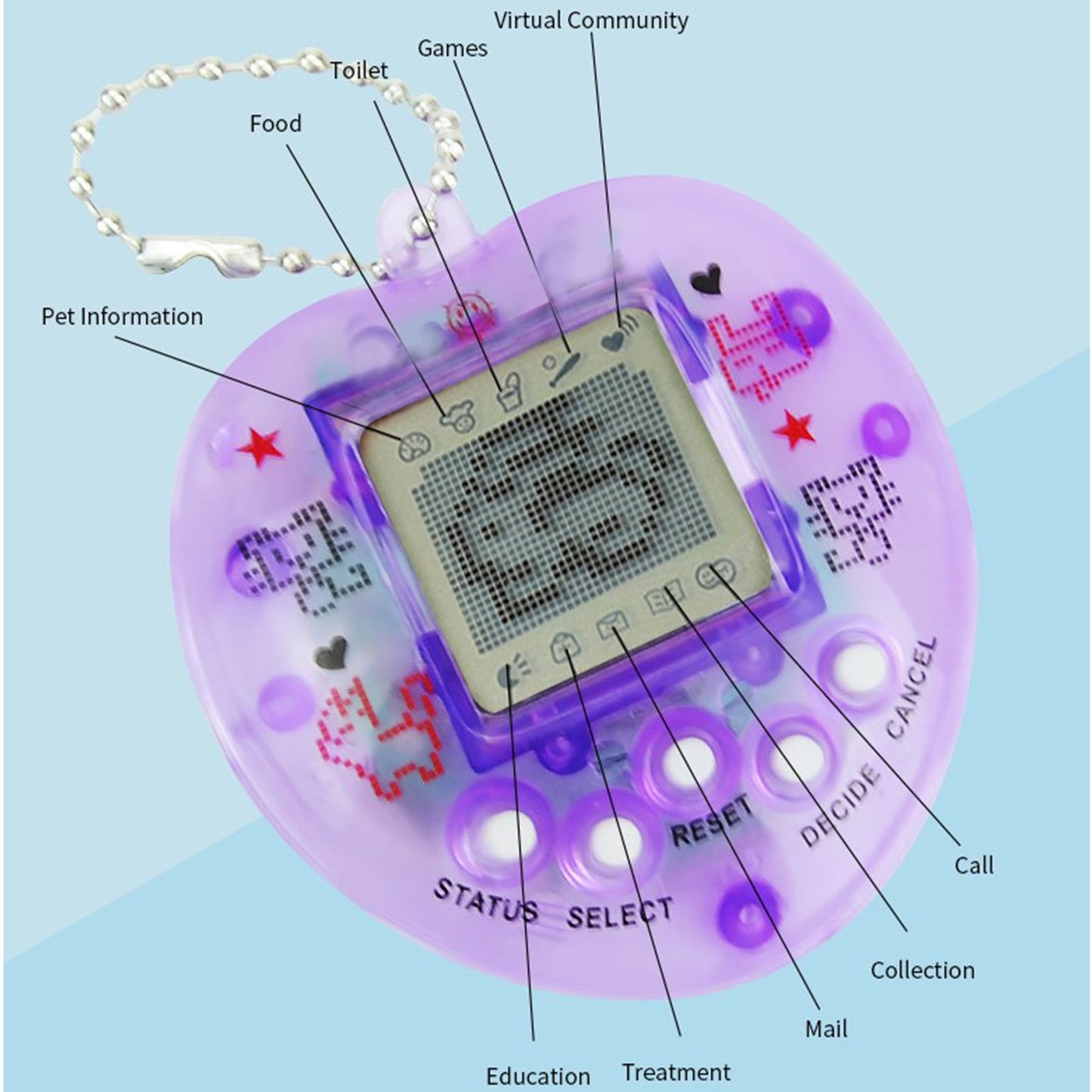 Whimsical Virtual Pet Adventure: Mini Handheld Game of Joy and Imagination!