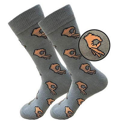 Cheerful Cotton Socks with Thumbs-Up Design  

Step into a world of whimsy with our Cheerful Cotton Socks featuring a delightful Thumbs-Up Design! These socks are not just accessories; they’re your feet's new best friends, bursting with personality and