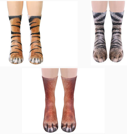 Paw-sitively Adorable 3D Cat Claw Socks - Unisex Cozy Animal Fun!