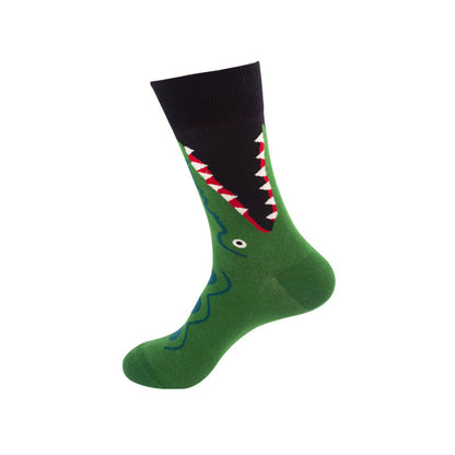 Whimsical Cotton Skate Socks: A Funky Fusion of European and American Vibes