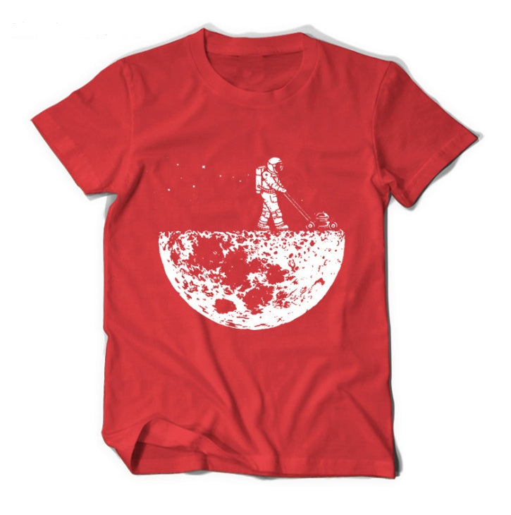 Lunar Laughs: Quirky Cotton T-Shirts for Men - Summer Streetwear with a Twist of Humor