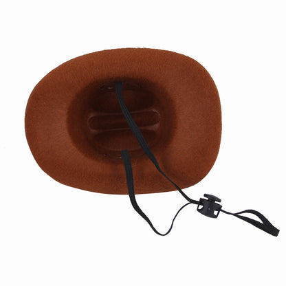 Pet Pup Rodeo! Adjustable Cowboy Hat for Dogs and Cats – Hilarious Headgear for Outdoor Adventures, Perfect for Photoshoots and Cosplay Fun!