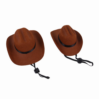 Pet Pup Rodeo! Adjustable Cowboy Hat for Dogs and Cats – Hilarious Headgear for Outdoor Adventures, Perfect for Photoshoots and Cosplay Fun!