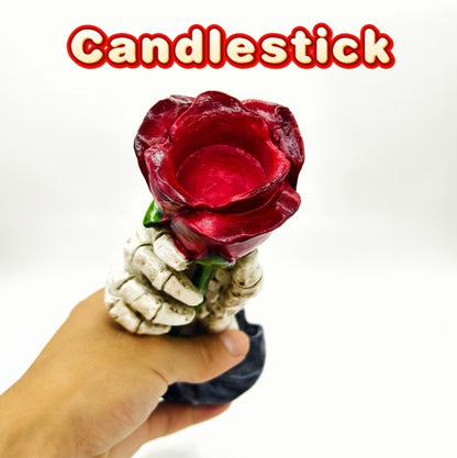 Charming Handheld Rose Candleholder - Whimsical Floral Delight for Lovey-Dovey Decor!