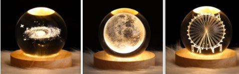 Starlit Fantasy Projector: Whimsical Crystal Ball Night Light for Dreamy Décor and Delightful Gift Giving