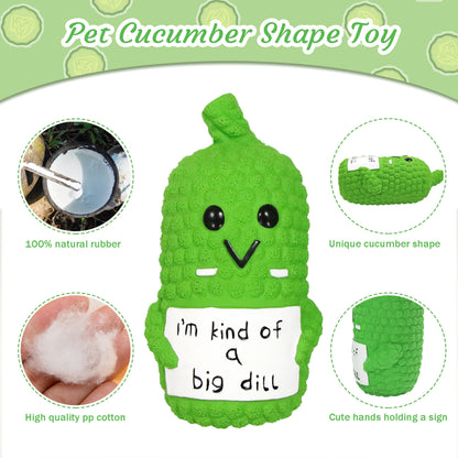 Squeaky Pickle Delight: Whimsical Chew Toy for Playful Pups! 

Transform your dog's playtime into a delightful experience with our Squeaky Pickle Delight! This quirky chew toy, shaped like a bright green pickle, is designed to spark joy and curiosity in