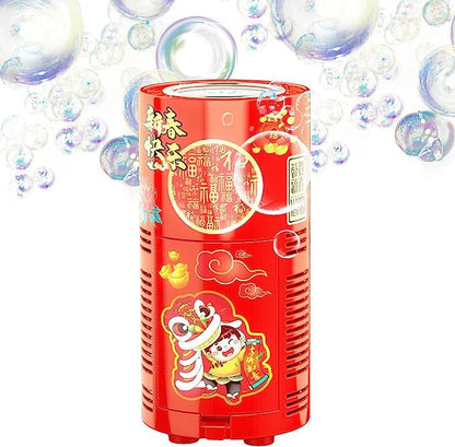 Magical Fireworks Bubble Machine with LED Lights and Music - Portable Bubble Maker for Kids’ Parties, Weddings, and Outdoor Fun