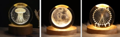 Starlit Fantasy Projector: Whimsical Crystal Ball Night Light for Dreamy Décor and Delightful Gift Giving