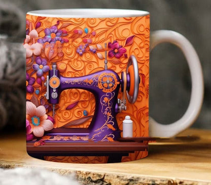 Whimsical Wonderland Ceramic Coffee Sipper - A Colorful Delight!