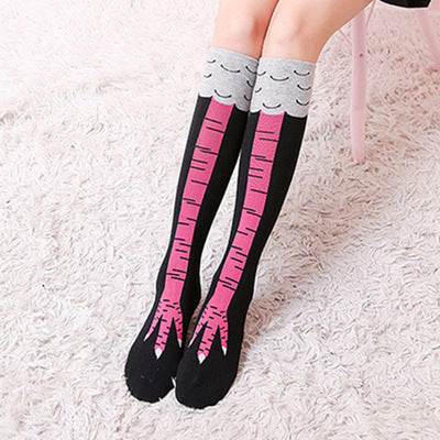 Whimsical Chicken Knee Socks for Playful Fashion Fun