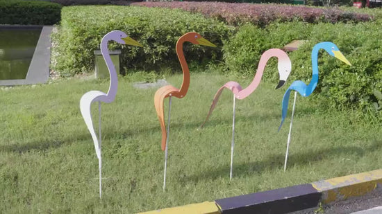 Swirl Flamingo Rotating Bird Beach Backyard Garden